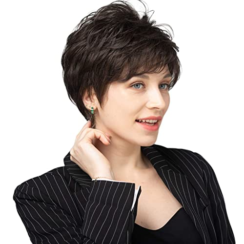 EMMOR-Short-Dark-Brown-Human-Hair-Wigs-for-Women-Blend-with-Healthy-Memory-Fiber-Pixie-Curly-Wig-With-BangNatural-Daily-Use-Hair-Dark-Brown
