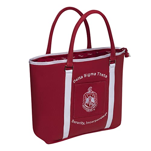 Bolso Tote de Lona Delta Sigma Theta X-Large Rosa miniatura 1
