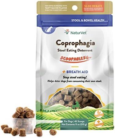 NaturVet Scoopables Coprophagia for Dogs – No Poop Eating for Dogs – Stool Eating Deterrent Supplement with Probiotic & Digestive Enzymes – Hickory Smoked Bacon Flavored | 11oz Bag NaturVet Scoopables Coprophagia for Dogs – No Poop Eating for Dogs – Stool Eating Deterrent Supplement with Probiotic & Digestive Enzymes – Hickory Smoked Bacon Flavored | 11oz Bag