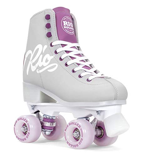 Rio Roller Script Adults Patines Patinaje, Adultos Unisex, Multicolor (Grey/Purple), 40.5