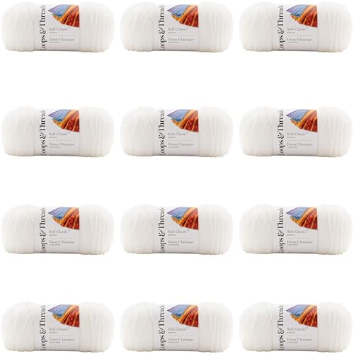 MICHAELS Bulk 12 Pack: Soft Classic Solid Yarn by Loops & Threads