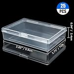 APACALI 25PCS Playing Card Case Clear Plastic Gaming Game Card Holder Organizer, Snaps Closed Clear Card Deck Box Small Hard Plastic Card Storage Box, Empty Trading Card Storage Box 3.8x2.7x0.82 Inch