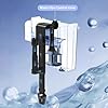 HSIFMATE Aquarium Filter Hang on Fish Tank Filters Adjustable Ultra-Quiet Powerful U-V Fish Tank Filter for Aquariums Up to 45 Gal, Green Clean Machine #5