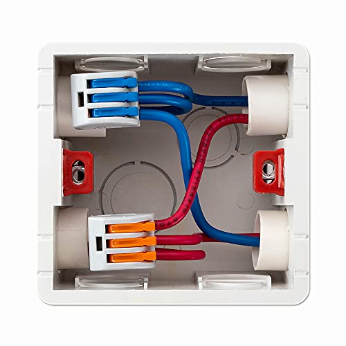 Image of 50 Pcs Wire Connector 222-413, Compact Splicing Connectors for Solid Stranded Flexible Wires (3 Conductor-Blue)