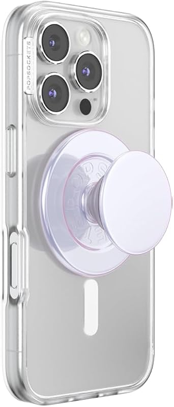PopSockets Phone Grip for MagSafe, Magnetic Holder, Phone Stand - Iridescent White