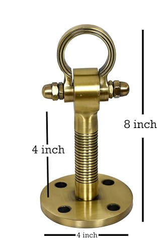 Image of 8 Inch Long Antique Brass Finish Swing Hanging Hooks and Swing Kadu Heavy Duty Hooks for Hanging Hammok & Swing with Anchor Bolt Fastener[ Pack of 2] Weight Capacity 1000 Kg