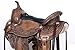 CROWNIX Cownix Western Horse Saddle 15 to18 Inch Floral Hand-Tooled Leather Saddle | Lightweight Barrel Racing Trail Equestrian English Riding Saddle for Horse Riding (Brown, 18 inch)