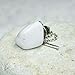 Custom White Howlite Stone Tie Tack Handmade - Quantity of 1