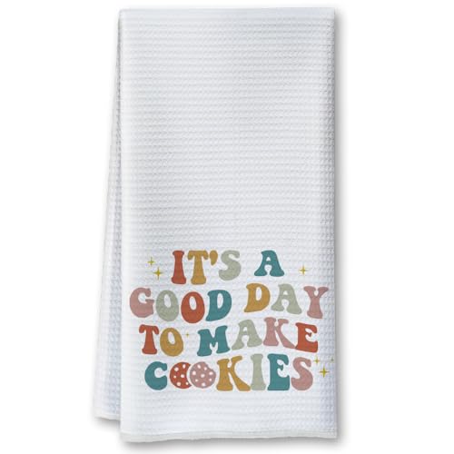 Gououoii It's a Good Day to Make Cookies Kitchen Towels 16x24, Funny Gifts for Bakers Cookie Lovers Cooks, Baking Gift for Women Bakers, Baking Lover Birthday Gifts