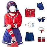 VSAEJO Mita Cosplay Costume Red Uniform Mita Cosplay Miside Costume Outfits Halloween