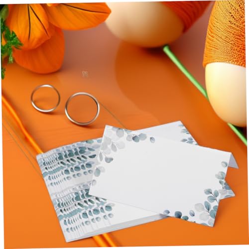 IMIKEYA Eucalyptus Seating Cards for Wedding 40pcs Elegant Place Cards Portable Foldable Design for Diy - Thumbnail 2