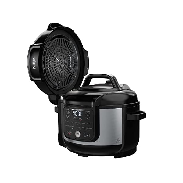   Ninja-OS301FD305CO-Foodi-10-in-1-Pressure-Cooker-and-Air-Fryer-with-Nesting-Broil-Rack-65-Quart-Capacity-and-a-Stainless-Finish-Renewed