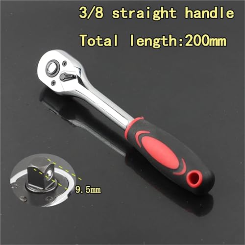 Llave de trinquete ajustable 3/8 telescópica con mango recto de 72 dientes 3