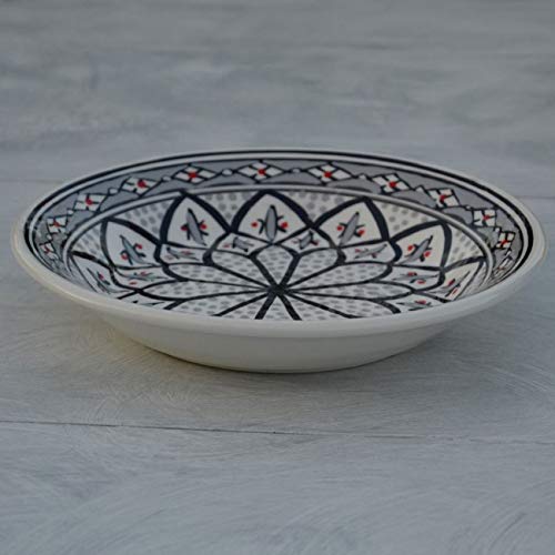 Lot de 6 assiettes creuses Bakir gris - D 24 cm