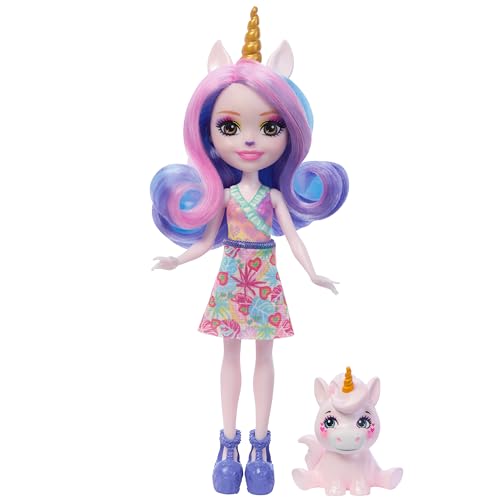 Enchantimals Royal – Muñeca Peola Pony Con Carruaje Real De 20,5 Cm, Mascota Y Accesorios Incluidos, Juguete Con Ruedas Doradas Y Detalles De Realeza, Regalo Para Niñas