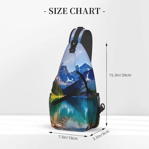 Sling Bag para Mujer y Hombre, Bolso Cruzado Negro miniatura 2