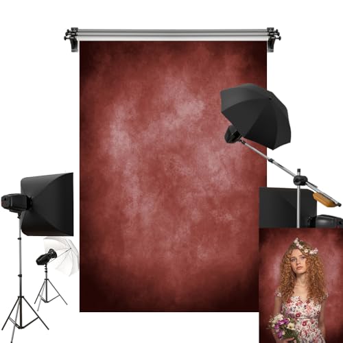 Amazon | Kate 2x2m 復古 赤い色 背景布 テクスチャ 写真 背景