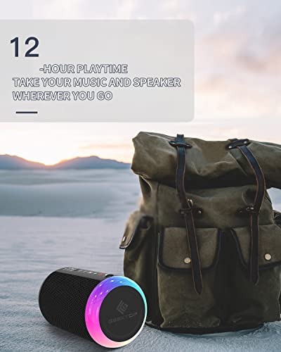 Geektop Portable Bluetooth Speakers 48W Waterproof Ipx7 Wireless Speaker With Led Lights, Dsp Tws Pairing For True Wireless Stereo Powerful Bass (Three Band Bass Sound) #TOP5