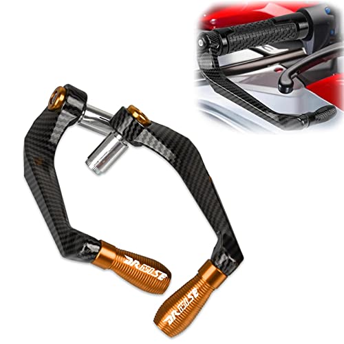 Protecteur de leviers embrayage frein carbone et alu orange Suzuki DR650SE