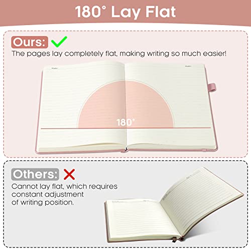 Journal Notebook For Writing,320 Pages Lined Hardcover Leather Journals For Women Men,Notebooks College Ruled For Work Organization,Note Taking (5.7" X 8.3")-Rose Gold #TOP4