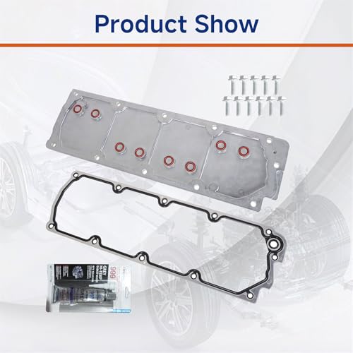 Image of GXYWADY Valley Pan Cover Plate with Gasket Bolts Kit 12598832 12610141 Replacement for 07-13 GM LS2 LS3 Valley Cover LS Gen 4