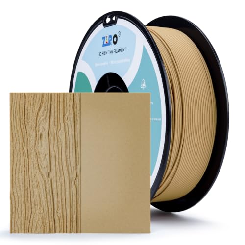 Image of ZIRO 1.75mm PLA Filament, Contain Real Wood Flour, 2.2lbs White Oak Wood | Fit for Most FDM 3D Printer, 1.75mm 1KG Spool, Dimensional Accuracy + /-0.03mm, Colorful PLA FilamenT