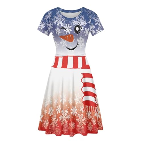Image of POLERO Sunflower Dress for Women Floral Summer Dresses Short Sleeve Casual Sundresses Midi Dresses