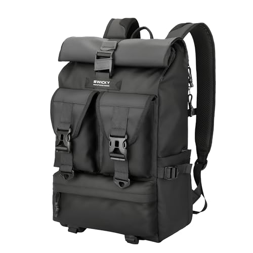 SWICKY 40L Expandable Rolltop Travel Backpack