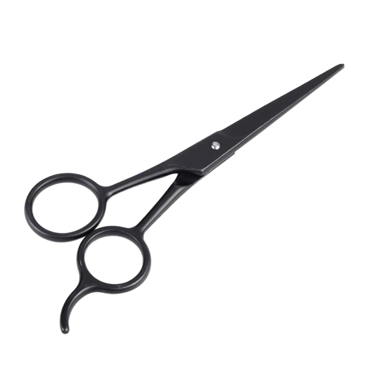 IWOWHERO Stainless Steel Beard Scissors and Eyebrow Scissors Grooming Tools for Mustache Trimming and Brow Shaping Black Design for Daily Use