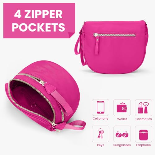Image of Lushandy Bum Bag Checkered Crossbody Bag Mom Everyday Purse | Roomy Space, Wipe Clean, Wide Strap