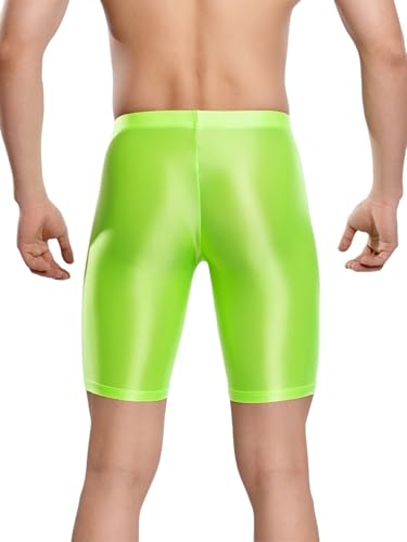 Mens Glossy Nylon Sheer Boxer Shorts Elephant Trunks Sheath Pouch Underwear Shorts2