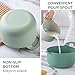 COOK WITH COLOR Nesting Plastic Mixing Bowl Set with Pour Spouts and Handles, Sage, 4 Piece Non-Slip