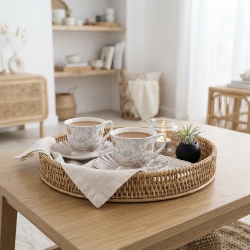 Image of Dandy Lines Classic Jodhpur Design Cup and Saucer Set, Ceramic, Pack of 12, Microwave & Dishwasher Safe, Great for Hosting & Gifting