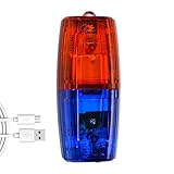 安全パトロールアラームフラッシュ信号ストロボランプ、赤青LEDショルダー警告灯 | ステンレススチールクリップ付きLEDショルダー警告灯 | 透明ショルダークリップライト