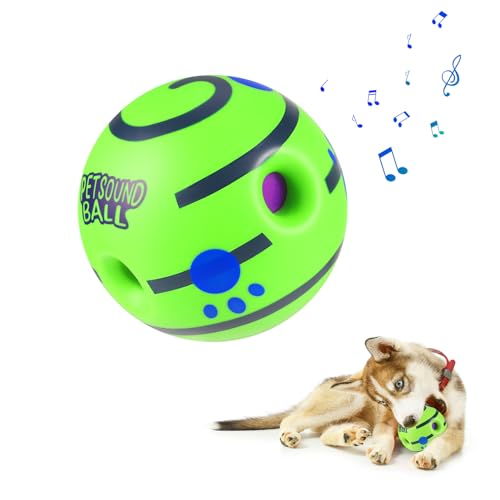 Radsocken Dogs Giggle Balls 11cm Interactive Dog Ball Toy 5inch Dog Squeaky Toys with Unique Sounds Dental Health Chew Toy for Dog Puppy Training