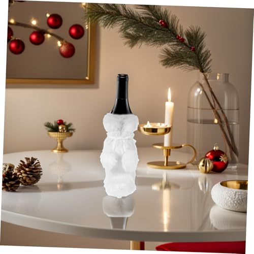 Botellas navideñas de felpa: 8 envolturas para decoración de mesas 8