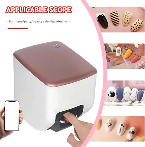 Impresora de uñas inteligente 4800 ppp con secado integrado para uso doméstico 7