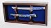 Display Case Wall Mounted Cabinet for Dagger, KA-BAR, or Short Sword, Mahogany Finish