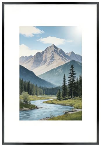 Acovy A2 写真フレーム アルミフォトフレーム マット仕上げ 287x410mm A2(420x594mm) ポスターフレーム 高解像度強化ガラス付き 壁用メタルフレーム 壁掛けフック付き