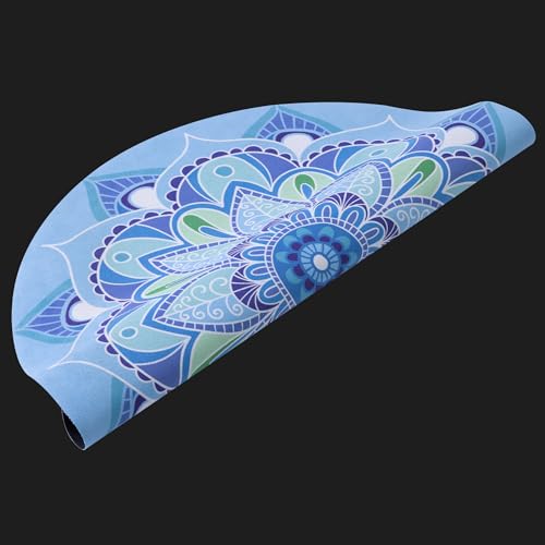Navaris Round Yoga Mat - Compact Meditation Mat with Unique Pattern - For Yoga Skipping Pilates & Headstands - Includes Zipper Pouch - Small Jump Rope Mats Outdoor - Mandala by NAVARIS - Image 7