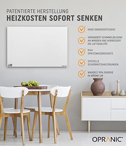 OPRANIC Premium Infrarotheizung- Elektrische Wandheizung- Energiesparend- Heizkörper für Deckenmontage- 5 Jahre Garantie (300 Watt)-6