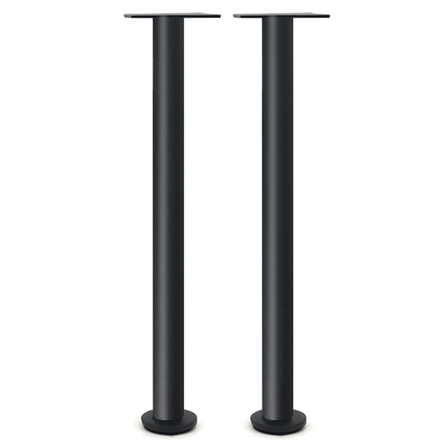 Metalowe nóżki meblowe, Regulowane nóżki meblowe ze stali nierdzewnej do szafek(Black,600mm 2Pcs)