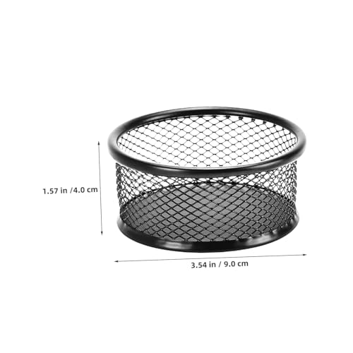 Support maille métallique pour trombone et organisateur de bureau noir en lot de 7 pièces - 3