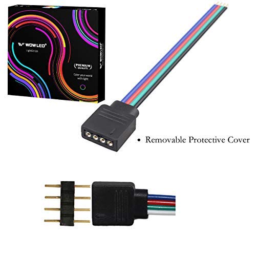 Wowled 20Pcs Rgb Strip Light Connector Cable, 10Mm 4 Pin Pcb Led Strip Jumper Connector For 5050 3528 Led Strips Lamp #TOP6