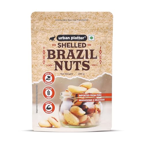 Urban Platter Brazil Nuts, 250g (Rich in Selenium | Superfood | Have 1 Daily | Product of Peru)