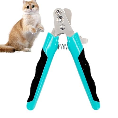 ペット用のネイルクリッパー&クローカッター - 犬と猫用のステンレス鋼の爪爪はいゴム製ハンドルを装備したこれらの猫のネイルクリさみ、子犬用のポータブルクローグラインダー、子猫、鳥、モルモット|プロの動物ケアデバイス