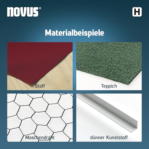 NOVUS TOOLS Feindrahtklammern 6 mm superhart für Hammertacker, 5000 Tacker-Klammern vom Typ 37/6, Großverpackung, Heftmittel für Stoffe und Gewebe