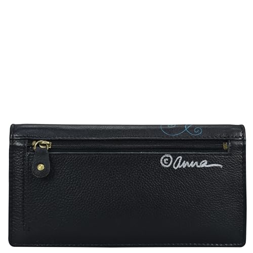 Anna by Anuschka Women's Hand-Painted Leather RFID Two Fold Clutch Wallet2