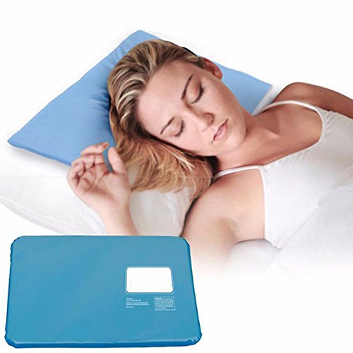 Portable Traveling Cooling Pillow Mat,Relaxing Sleeping Cold Ice Pad Cushion for Reduces Migraines Hot Flashes and Fevers by Aoile