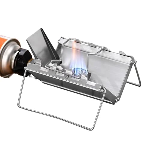 Hornillo de cassette para camping, juego de cocina portátil para camping, equipo de cocina resistente para mochileros, senderismo y viajes, cocina de camping fiable para una cocción eficiente y fácil